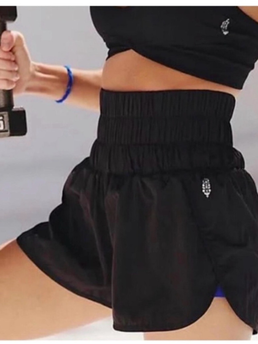 Free People Movement High-Waist Black Athletic Shorts